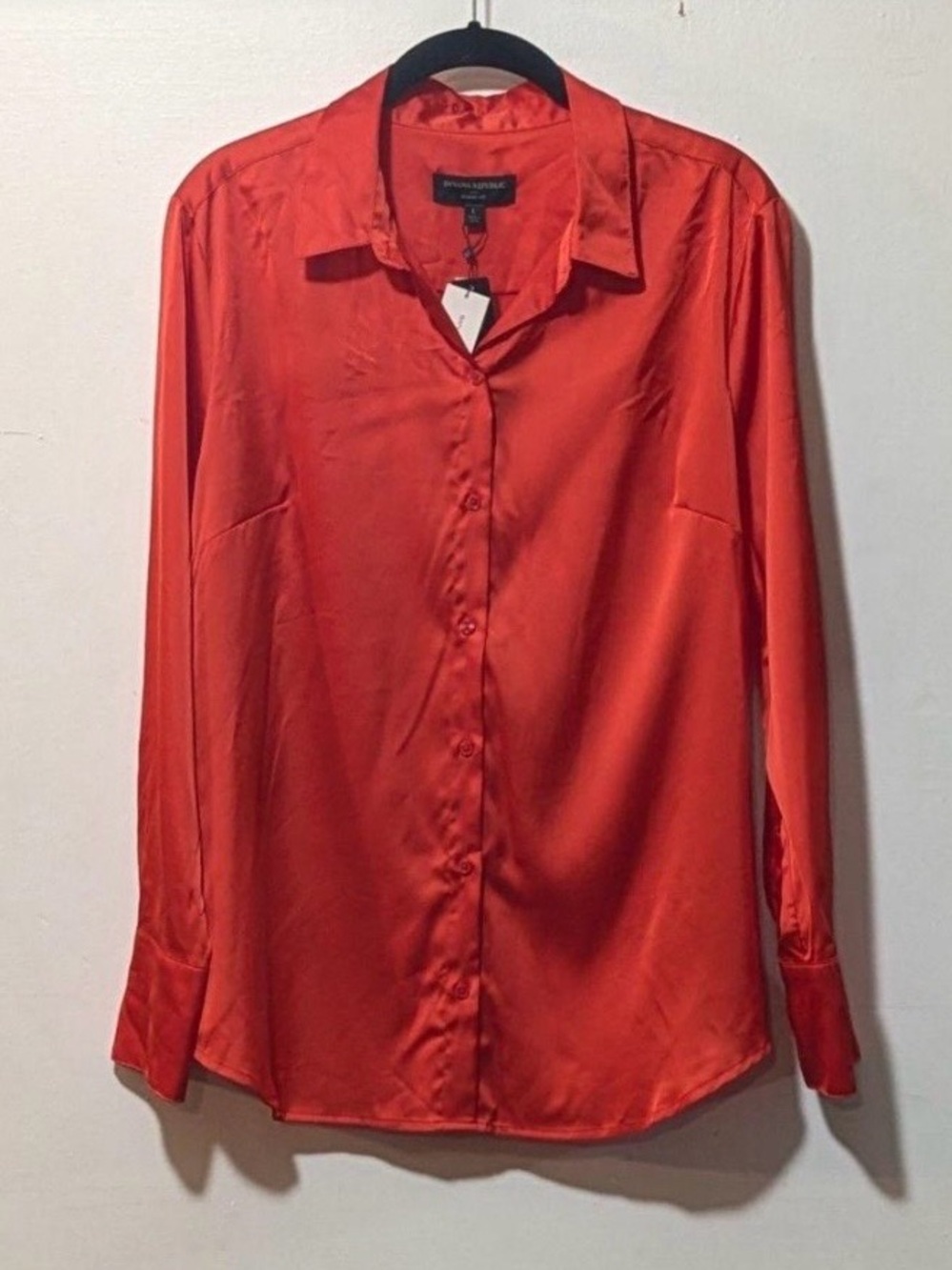 Banana Republic Satin Blouse Large NWT
